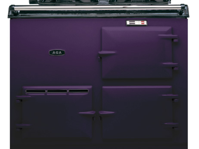 2 OVEN DELUXE AUBERGINE ENAMEL