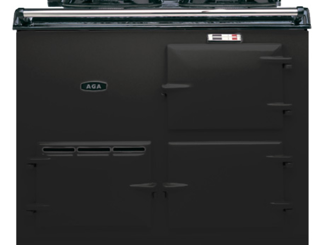 2 OVEN DELUXE BLACK ENAMEL