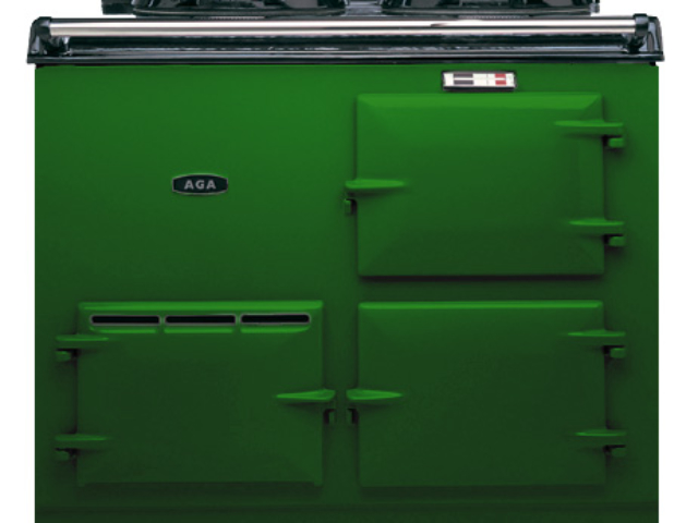 2 OVEN DELUXE HUNTER GREEN ENAMEL