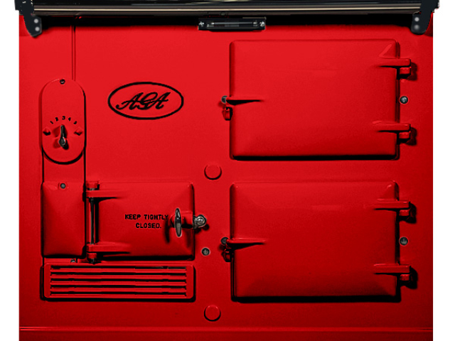 2 OVEN TRADTIONAL POST BOX RED ENAMEL