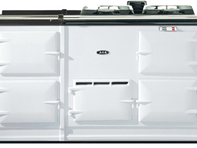 4 OVEN DELUXE WHITE ENAMEL